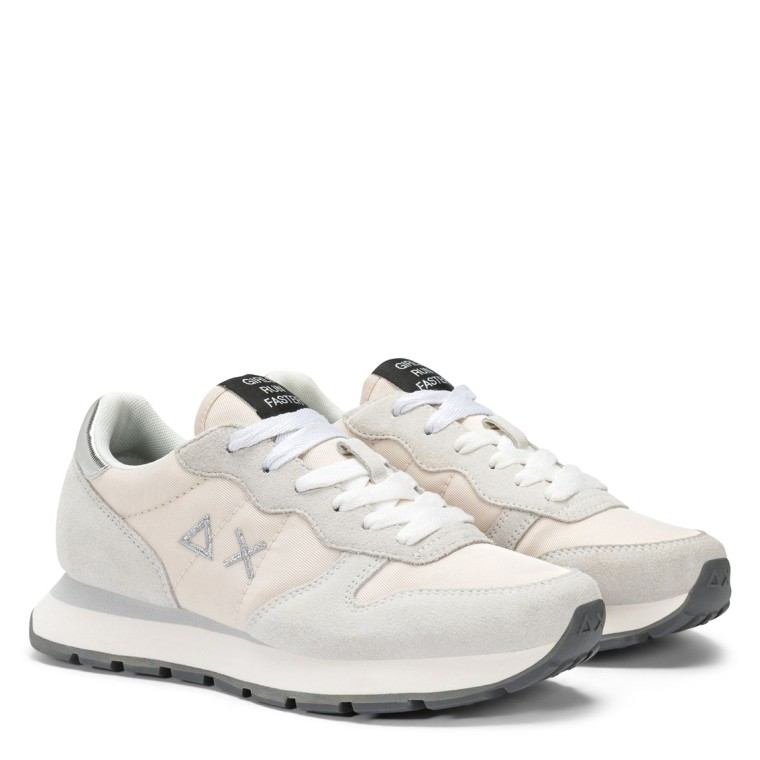 Sneakers Ally Gold Silver Sun68 in nylon e suede