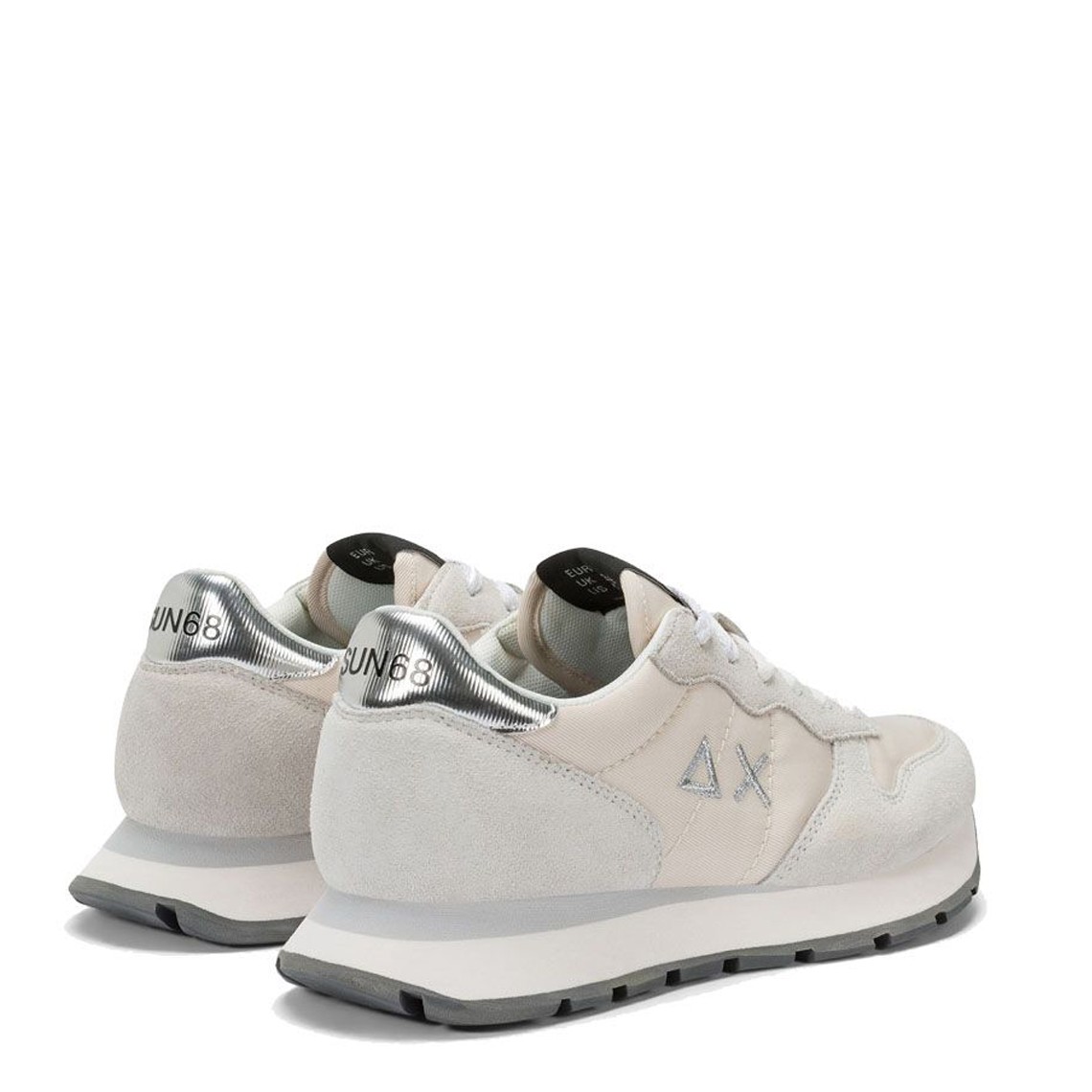 Sneakers Ally Gold Silver Sun68 in nylon e suede