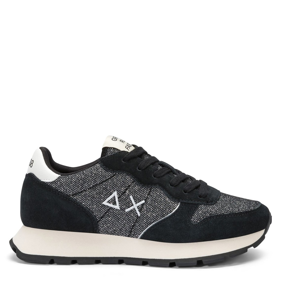 Sneakers Ally Glitter Sun68 in mesh e suede