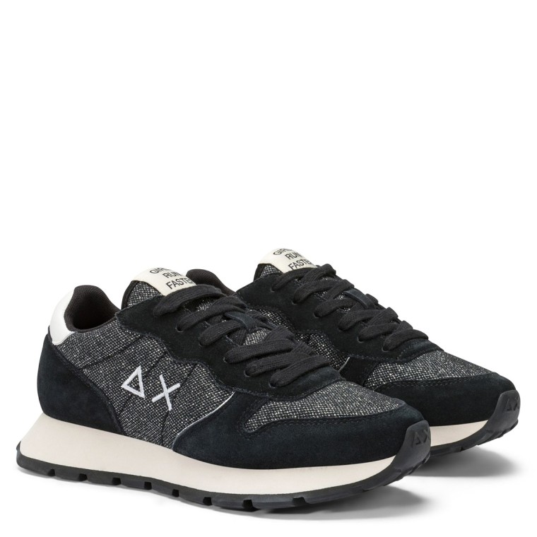 Sneakers Ally Glitter Sun68 in mesh e suede