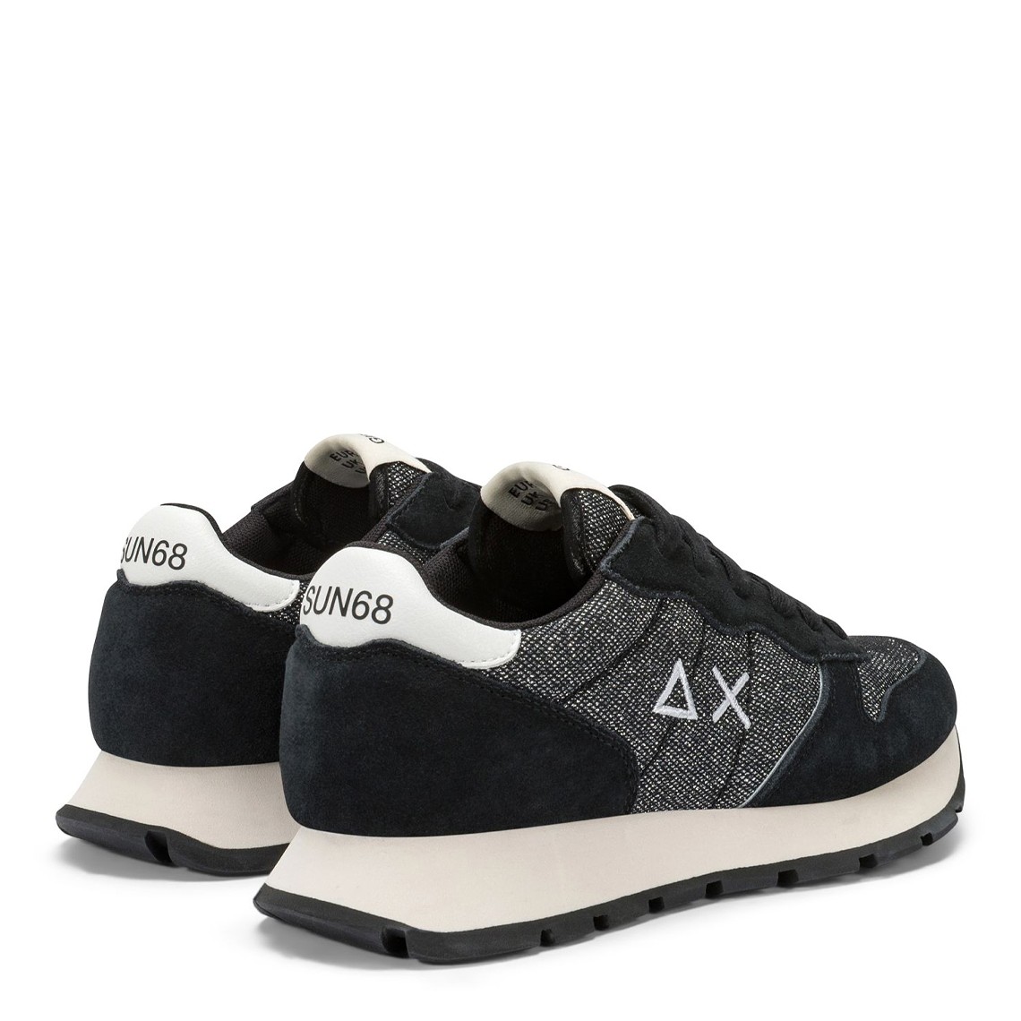 Sneakers Ally Glitter Sun68 in mesh e suede