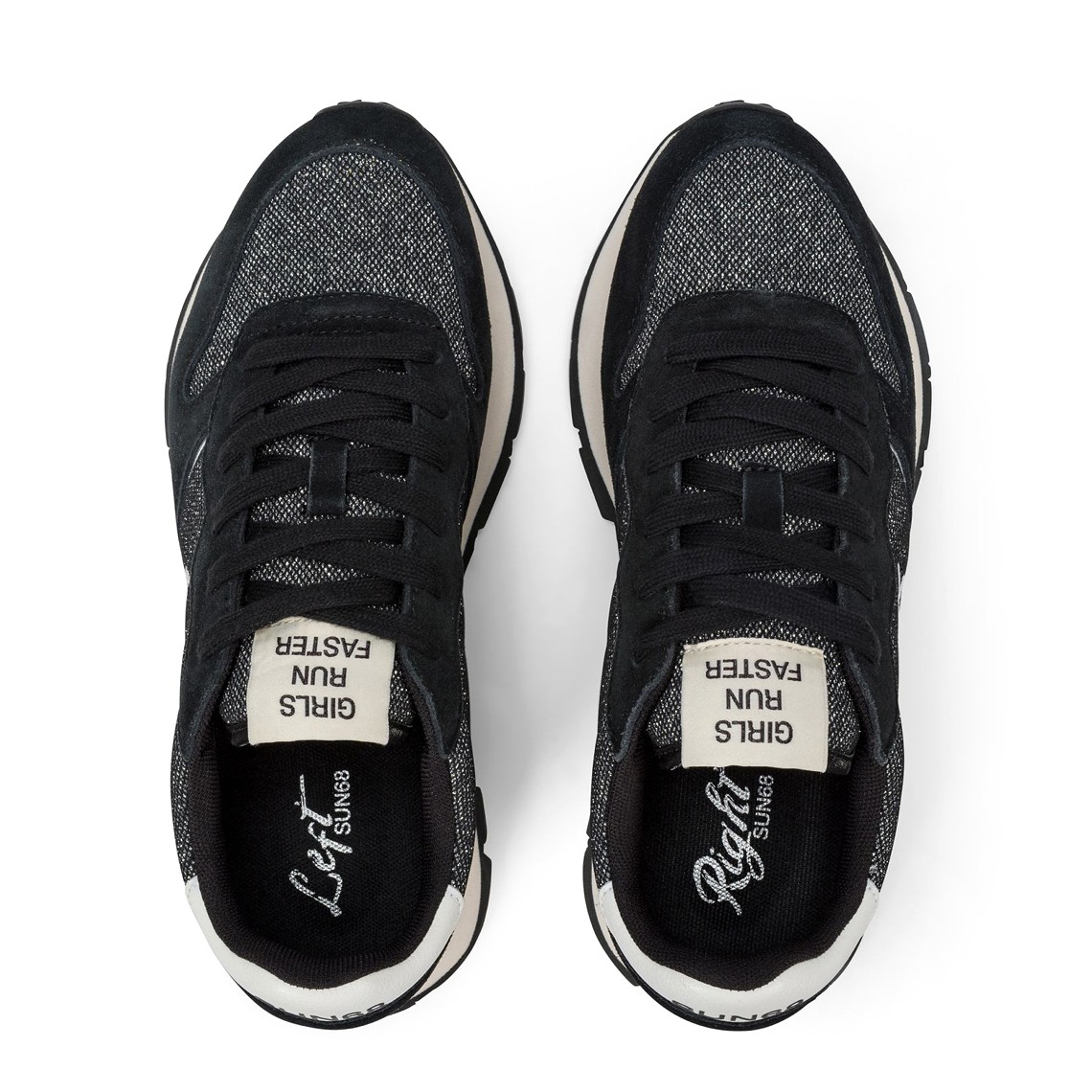 Sneakers Ally Glitter Sun68 in mesh e suede