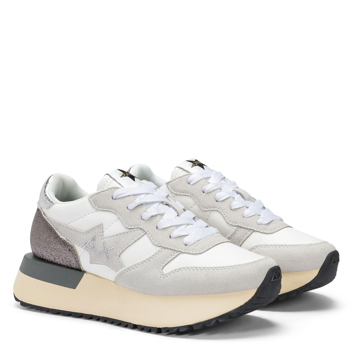 Sneakers Big Stargirl Sun68 in similpelle e suede