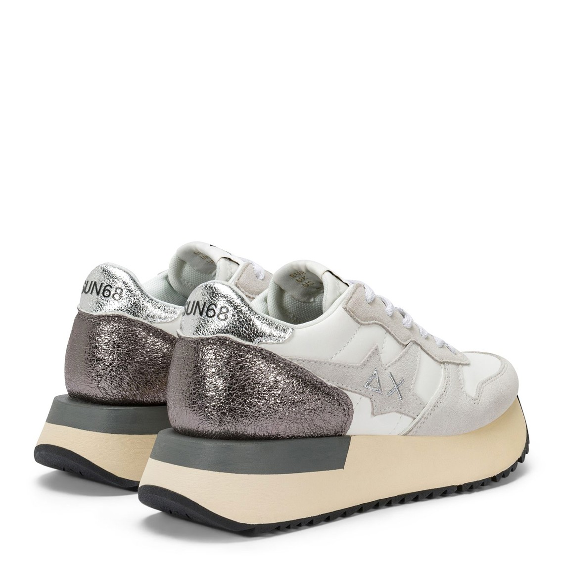 Sneakers Big Stargirl Sun68 in similpelle e suede