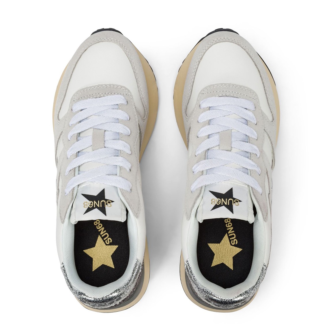 Sneakers Big Stargirl Sun68 in similpelle e suede