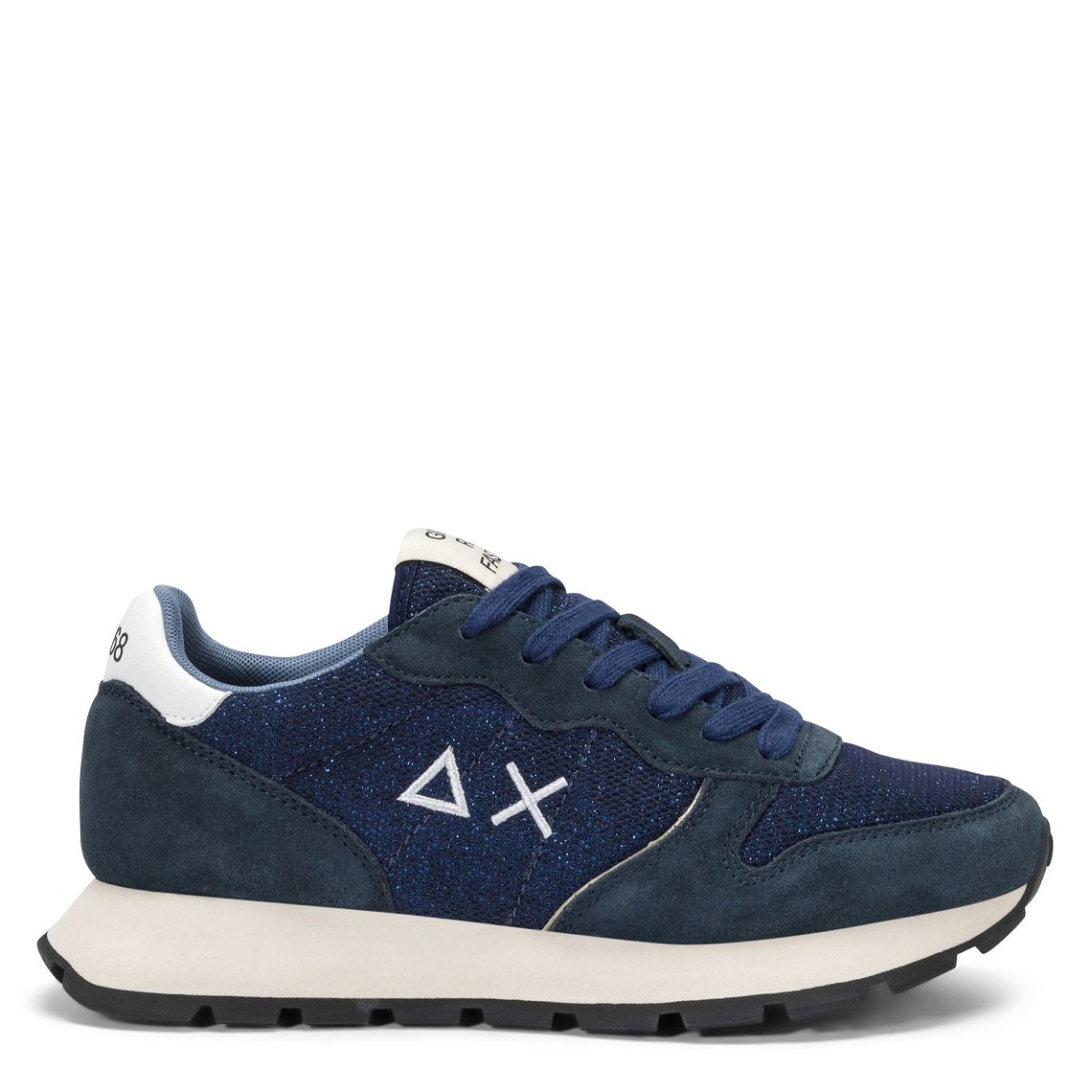 Sneakers Ally Glitter Sun68 in mesh e suede