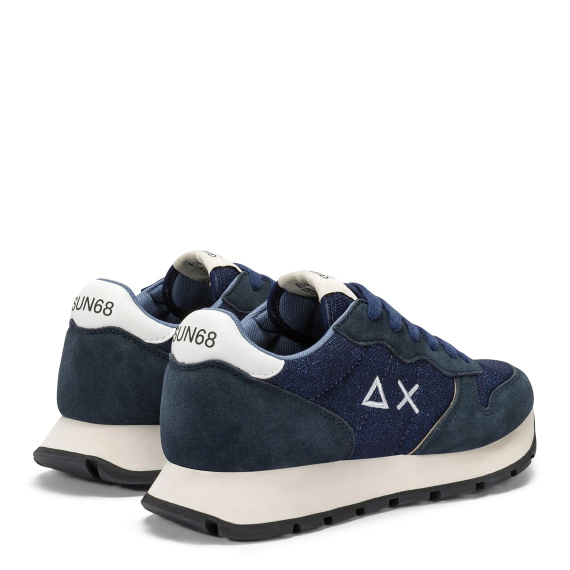 Sneakers Ally Glitter Sun68 in mesh e suede