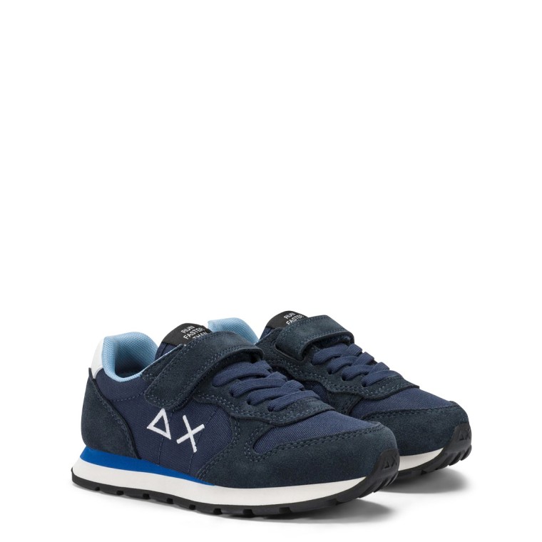 Sneaker Kid Boy's Tom Solid in suede e nylon Sun68