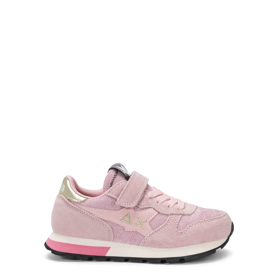 Sneaker Kid Girl's Stargirl Velvet con cinturino e lacci rosa Sun68