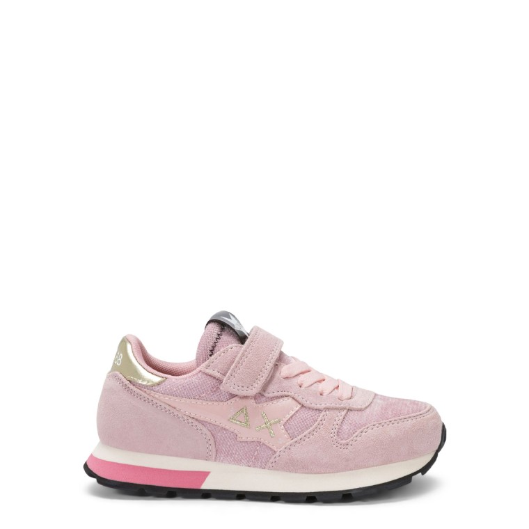 Sneaker Kid Girl's Stargirl Velvet con cinturino e lacci rosa Sun68