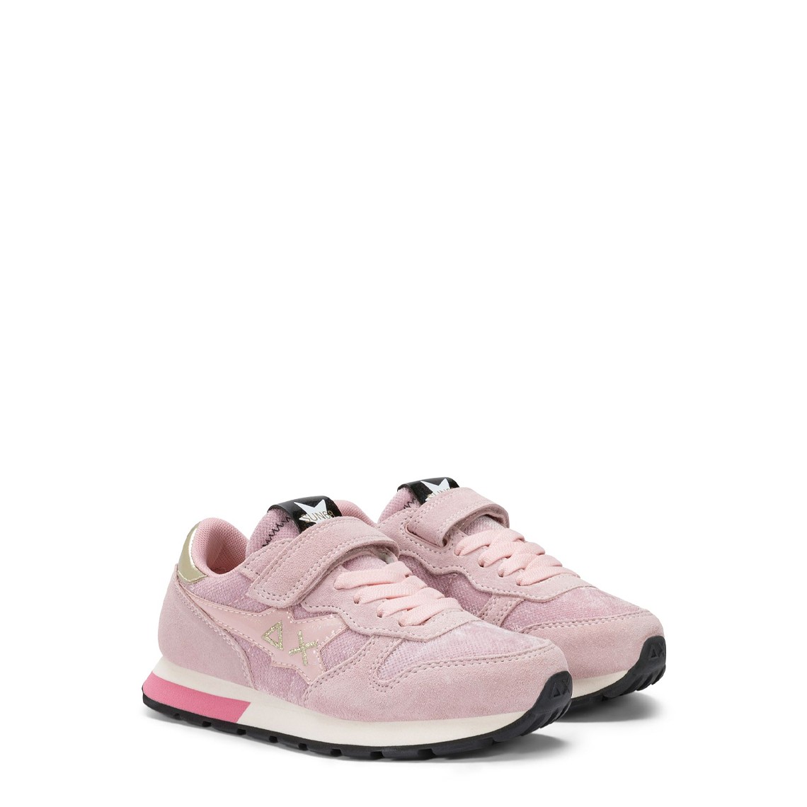 Sneaker Kid Girl's Stargirl Velvet con cinturino e lacci rosa Sun68