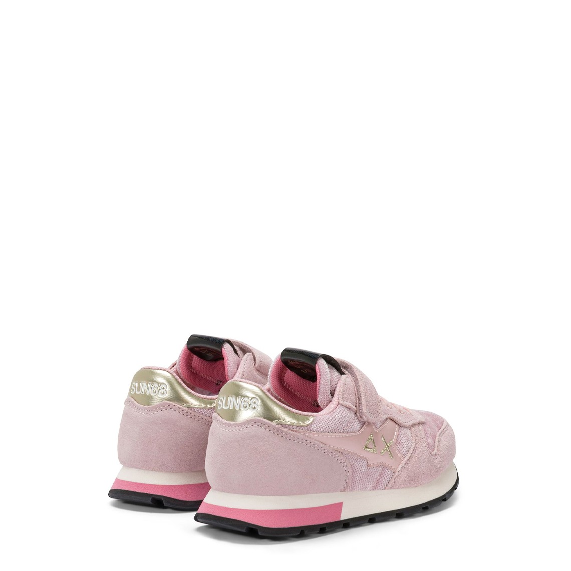 Sneaker Kid Girl's Stargirl Velvet con cinturino e lacci rosa Sun68