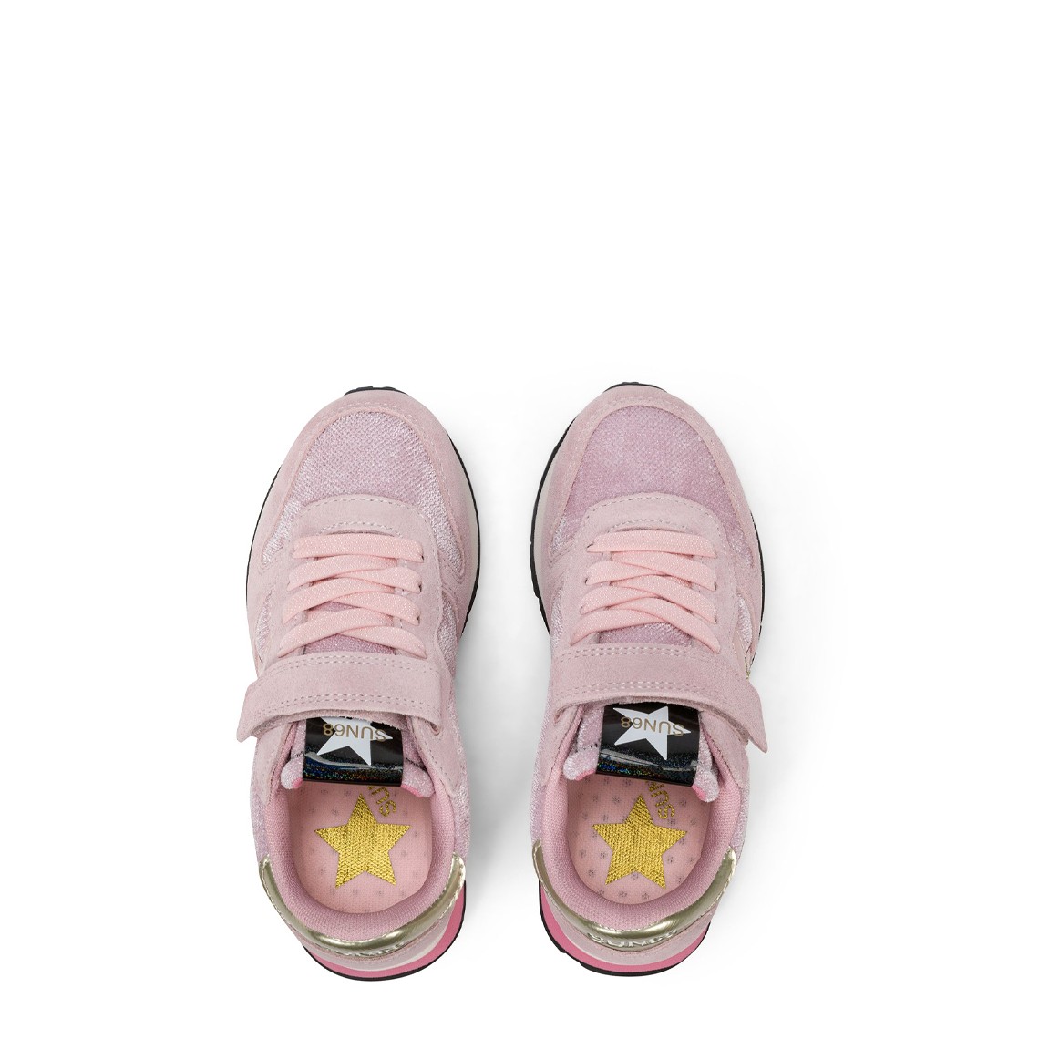 Sneaker Kid Girl's Stargirl Velvet con cinturino e lacci rosa Sun68