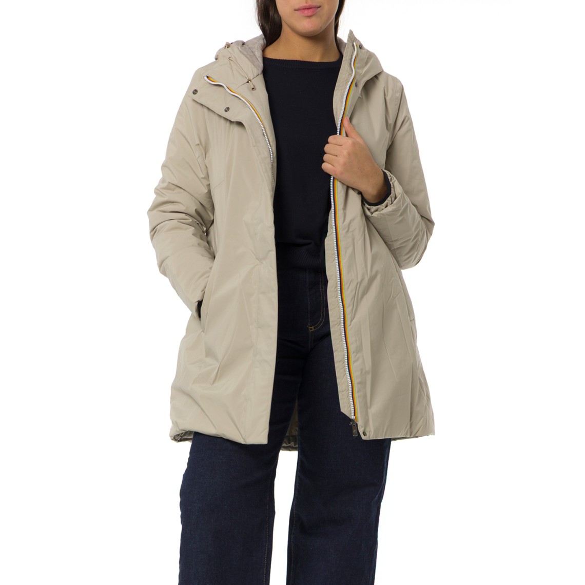 Giubbotto lungo Sophie Soft Touch Marmotta K-Way