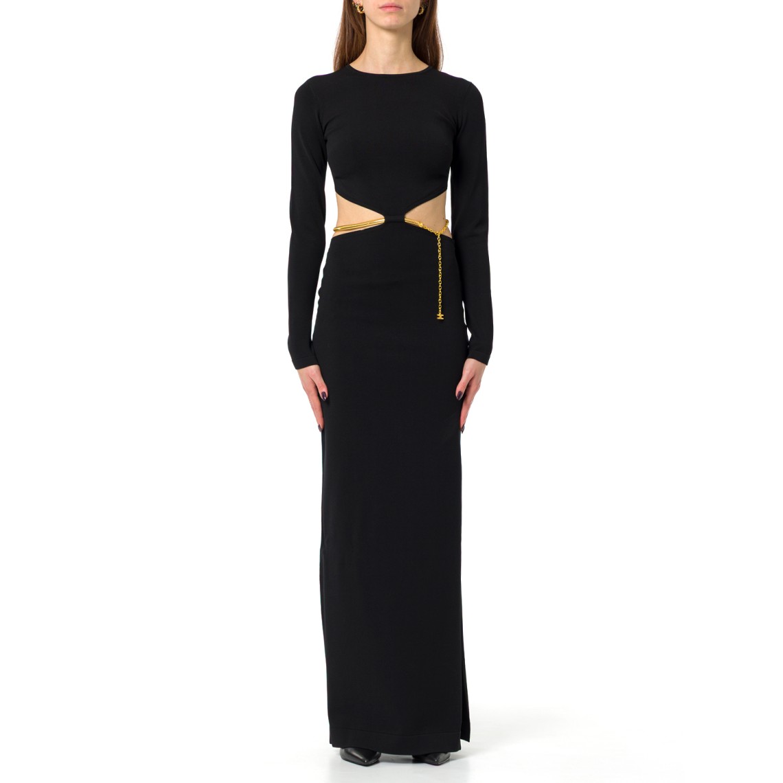 Abito Red Carpet in maglia con snake gioiello Elisabetta Franchi