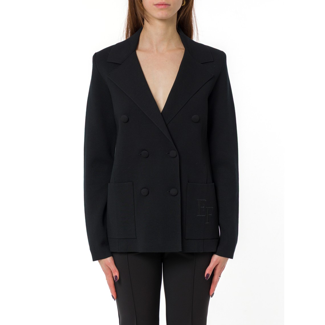 Blazer doppiopetto Elisabetta Franchi in maglia
