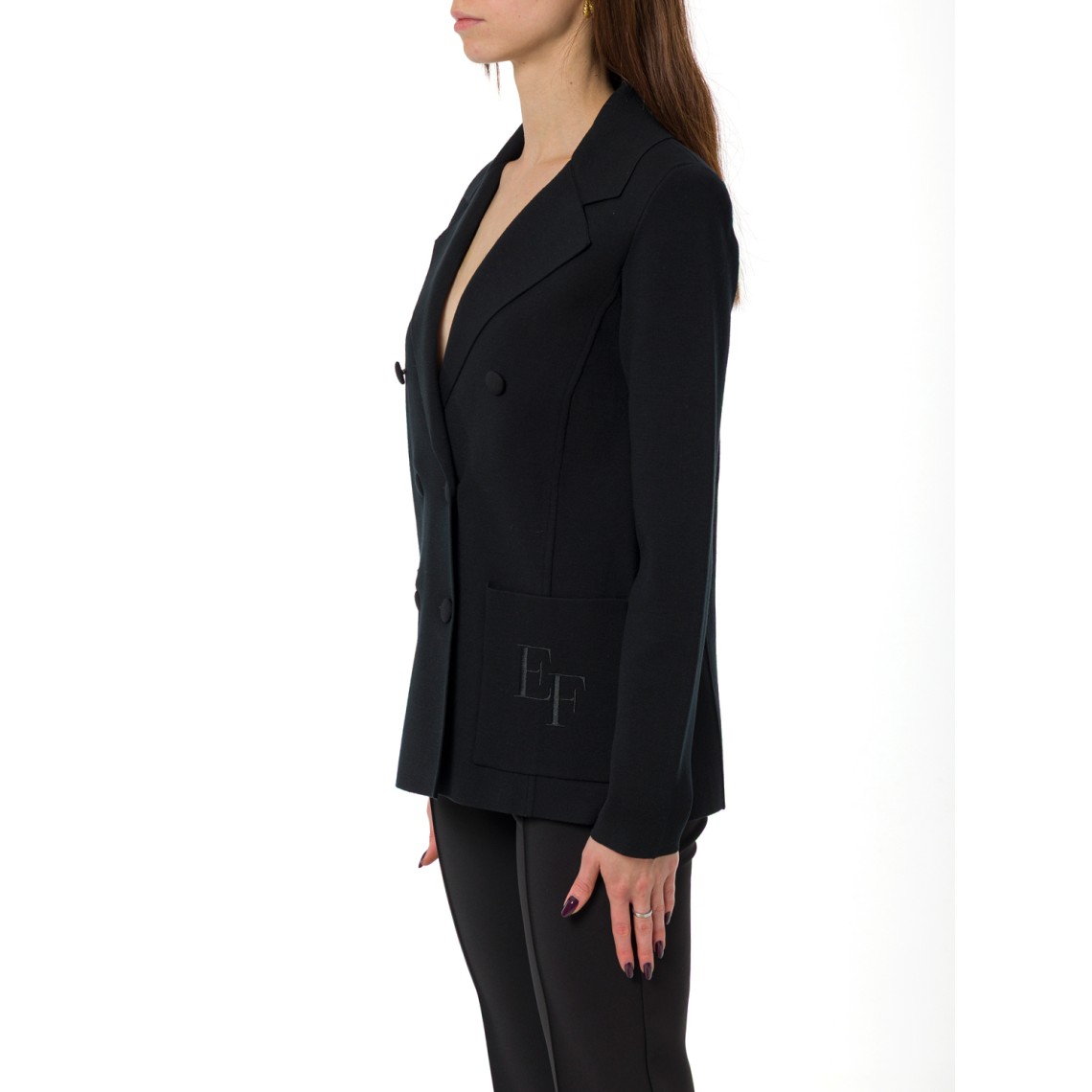 Blazer doppiopetto Elisabetta Franchi in maglia