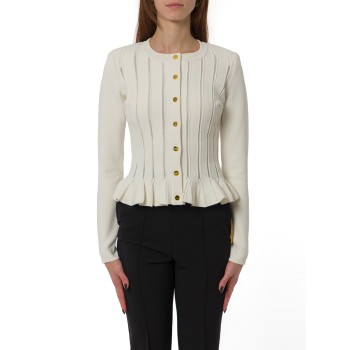 Cardigan con bottoni oro Elisabetta Franchi in maglia