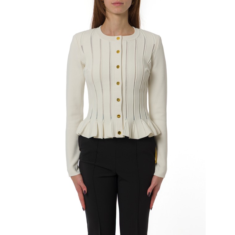 Cardigan con bottoni oro Elisabetta Franchi in maglia
