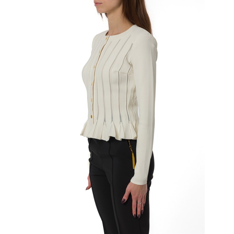 Cardigan con bottoni oro Elisabetta Franchi in maglia