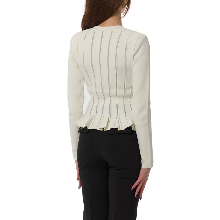 Cardigan con bottoni oro Elisabetta Franchi in maglia