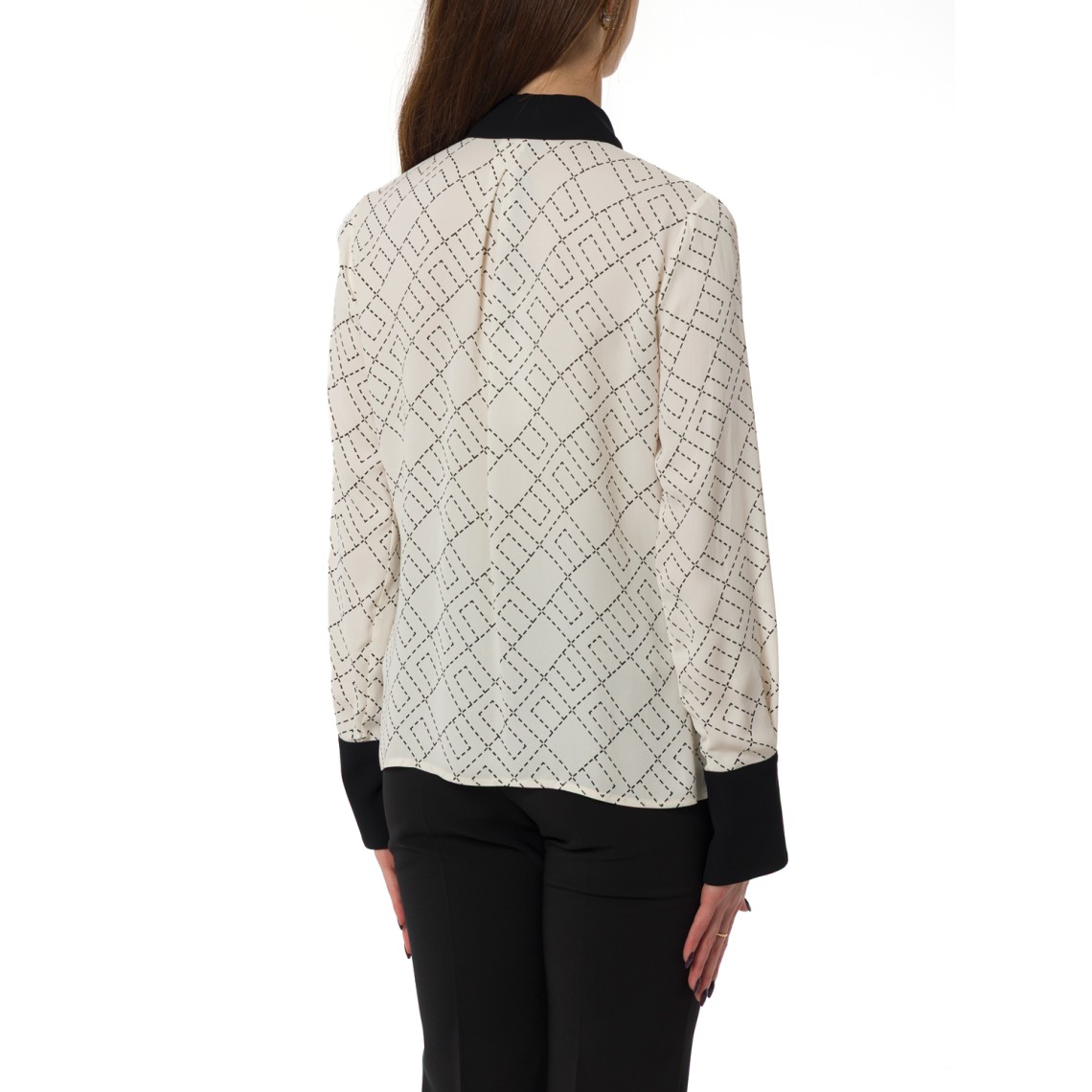 Camicia in georgette con stampa bi-color Elisabetta Franchi