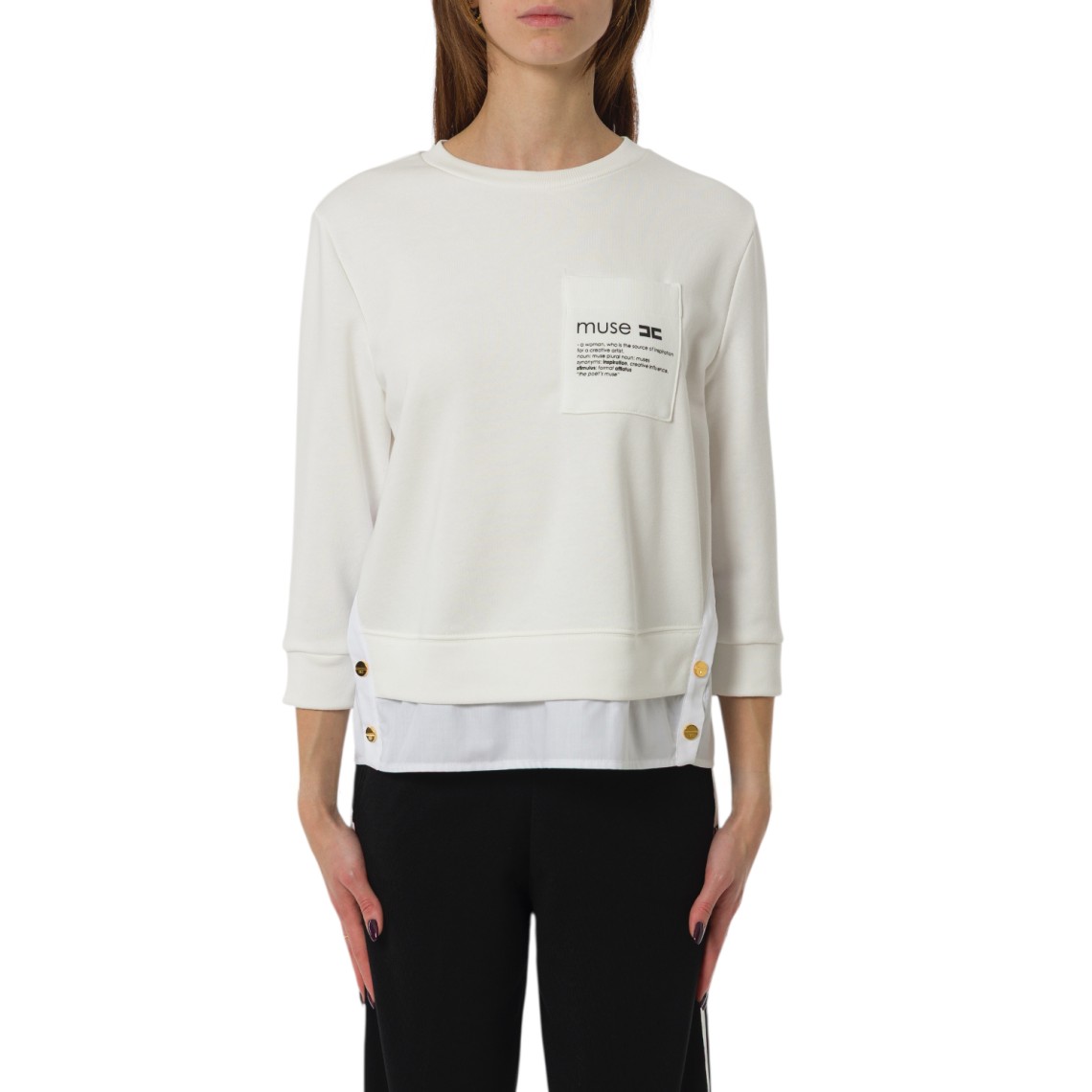 Felpa Elisabetta Franchi in misto cotone