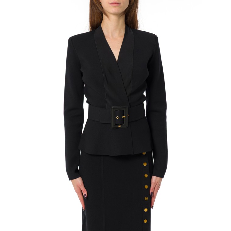 Giacca in maglia con cintura Elisabetta Franchi