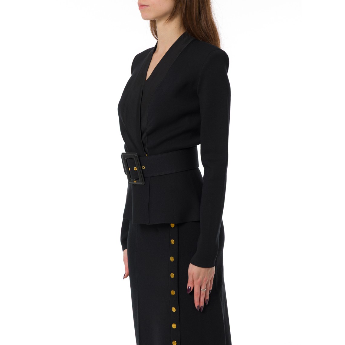 Giacca in maglia con cintura Elisabetta Franchi