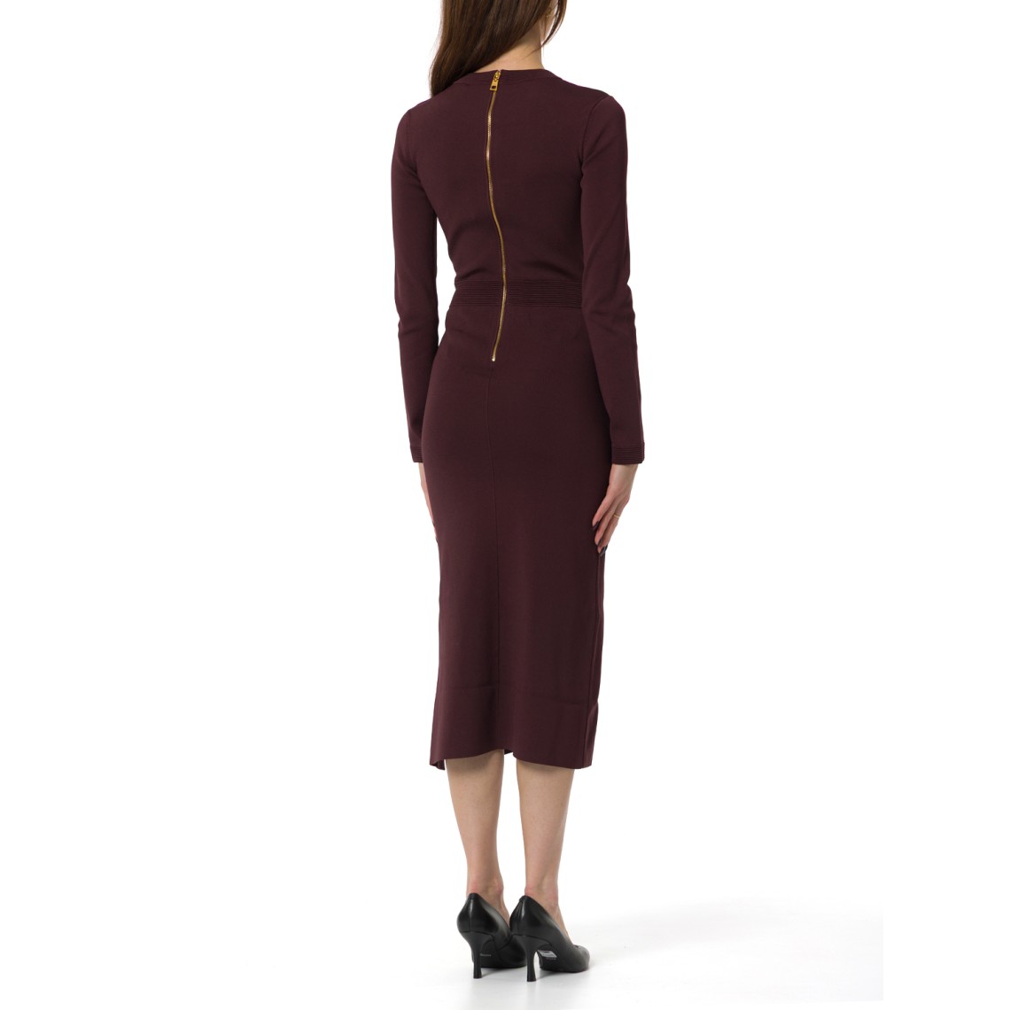 Abito in maglia di viscosa con gemelli gioiello Elisabetta Franchi