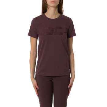 T-shirt in jersey di cotone Elisabetta Franchi