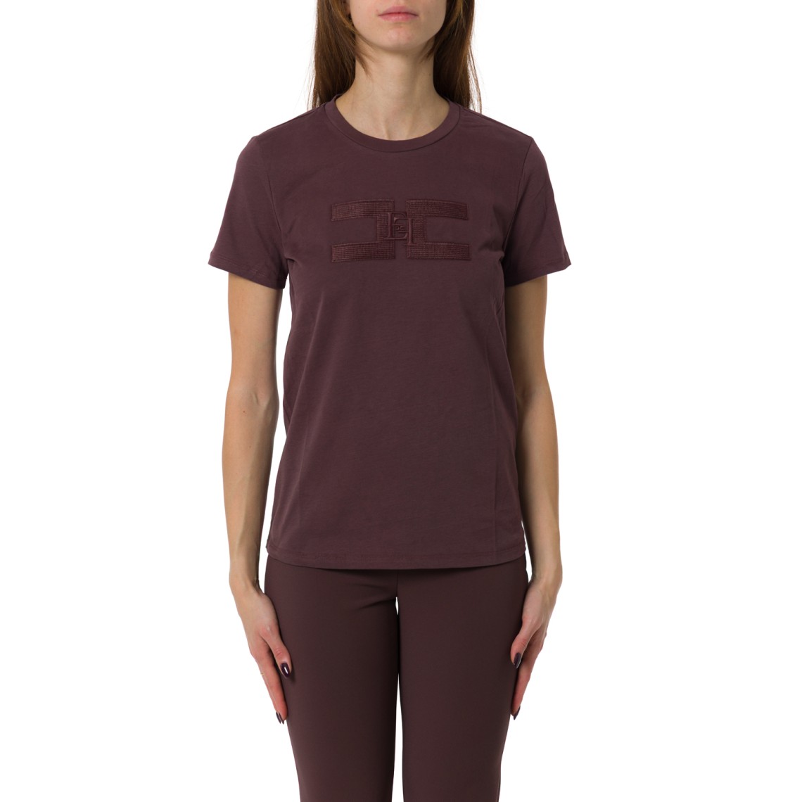 T-shirt in jersey di cotone Elisabetta Franchi