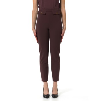 Pantaloni in doppio crêpe Elisabetta Franchi