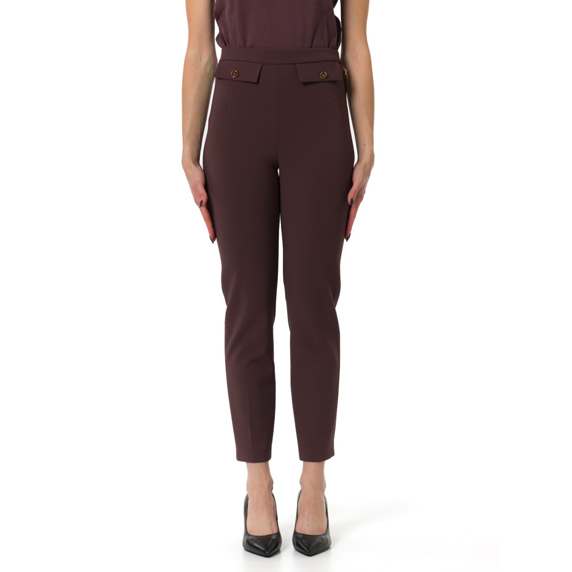 Pantaloni in doppio crêpe Elisabetta Franchi