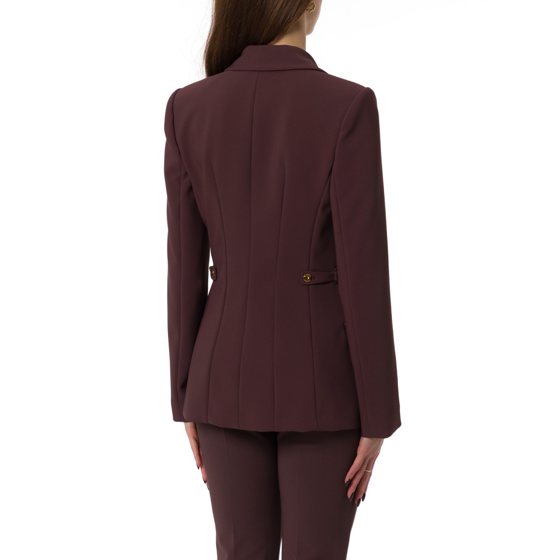 Giacca in crêpe leggero con dettagli gioiello Elisabetta Franchi