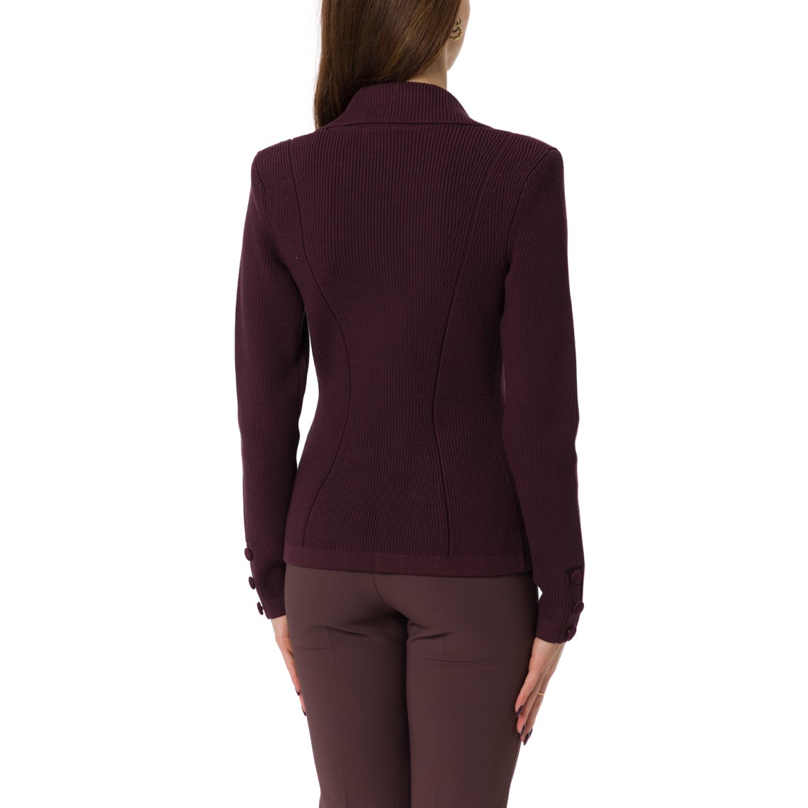 Giacca in maglia con dettagli in viscosa lucida Elisabetta Franchi