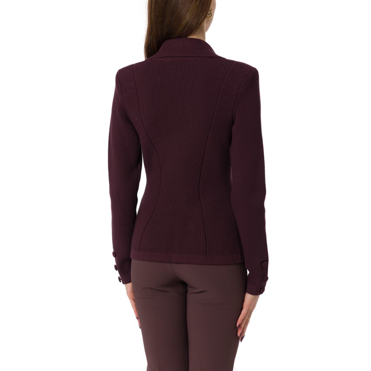 Giacca in maglia con dettagli in viscosa lucida Elisabetta Franchi