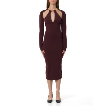 Abito in maglia con snake gioiello Elisabetta Franchi
