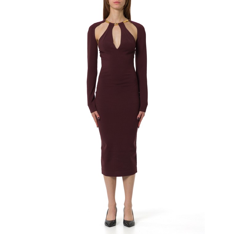 Abito in maglia con snake gioiello Elisabetta Franchi