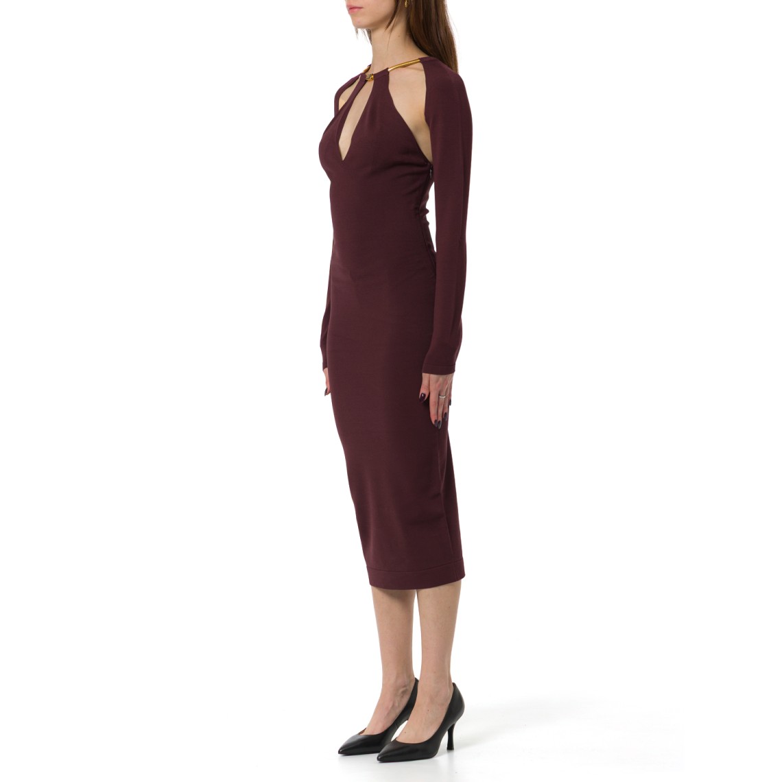 Abito in maglia con snake gioiello Elisabetta Franchi