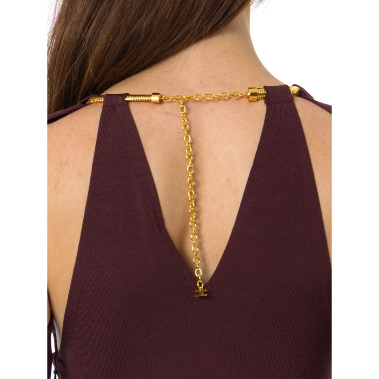 Abito in maglia con snake gioiello Elisabetta Franchi