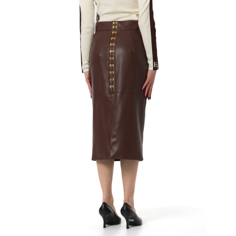 Gonna a tubino con ganci gioiello Elisabetta Franchi