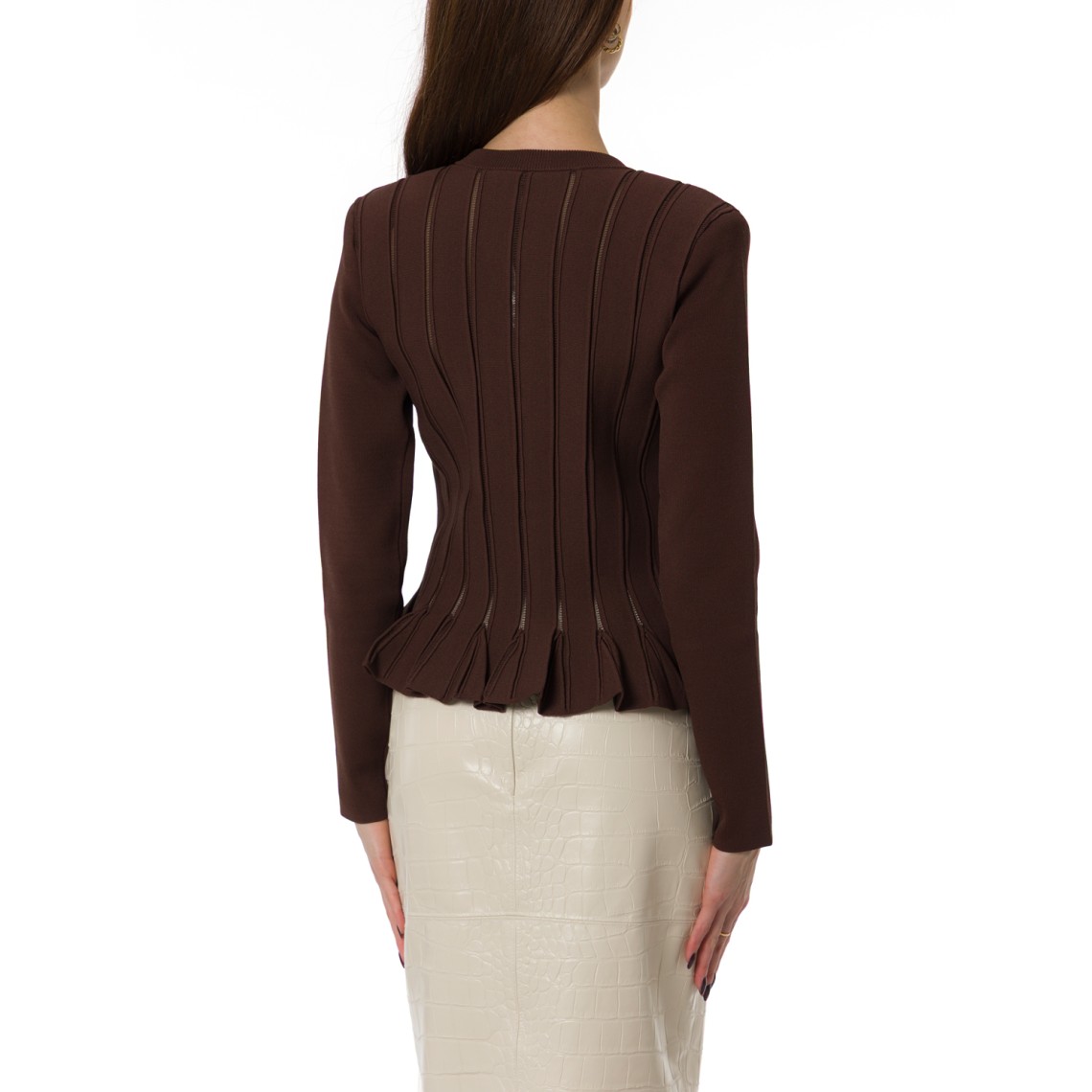 Cardigan con bottoni oro Elisabetta Franchi in maglia