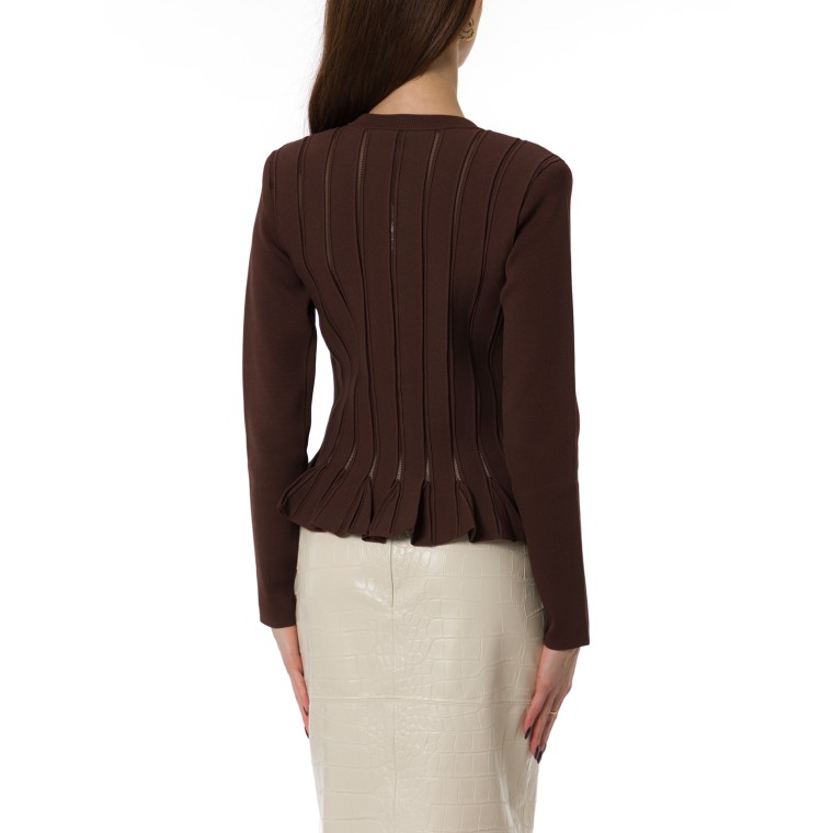 Cardigan con bottoni oro Elisabetta Franchi in maglia