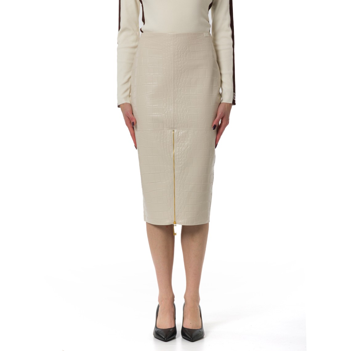 Gonna con texture stampa cocco Elisabetta Franchi