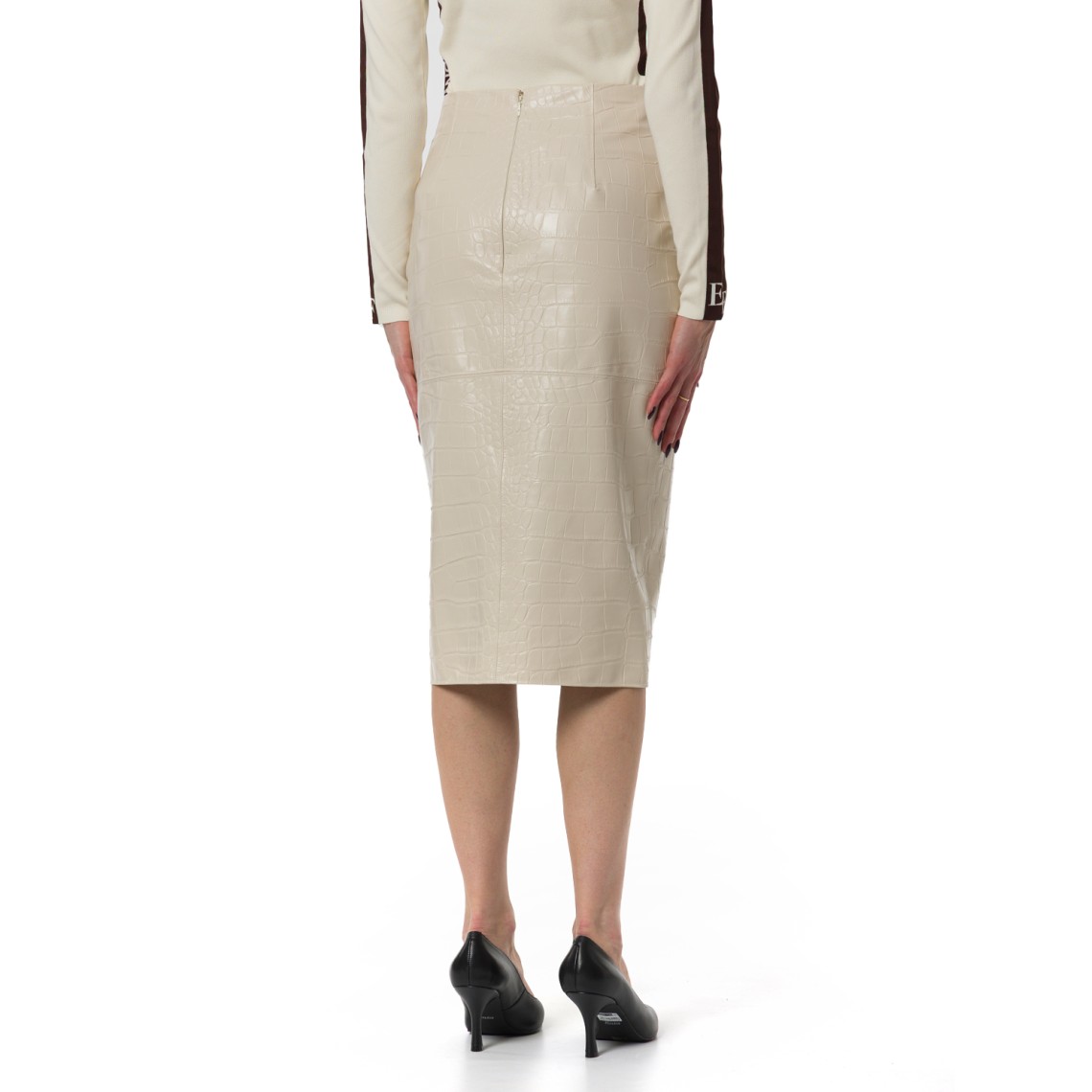 Gonna con texture stampa cocco Elisabetta Franchi