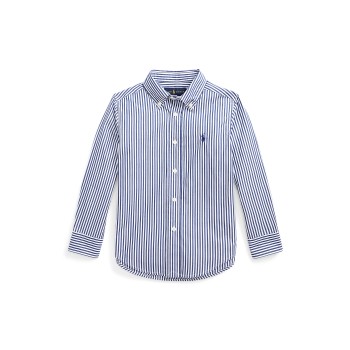 Camicia in popeline di cotone a righe