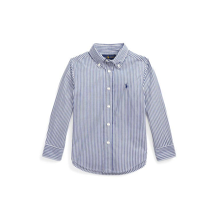Camicia in popeline di cotone a righe
