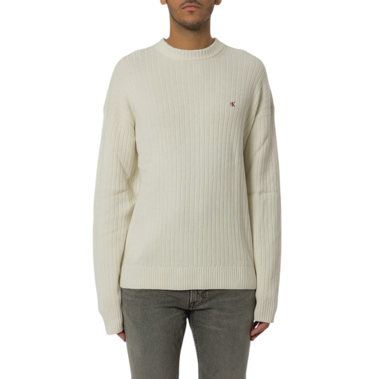 Maglione in cotone a costine Calvin Klein Jeans