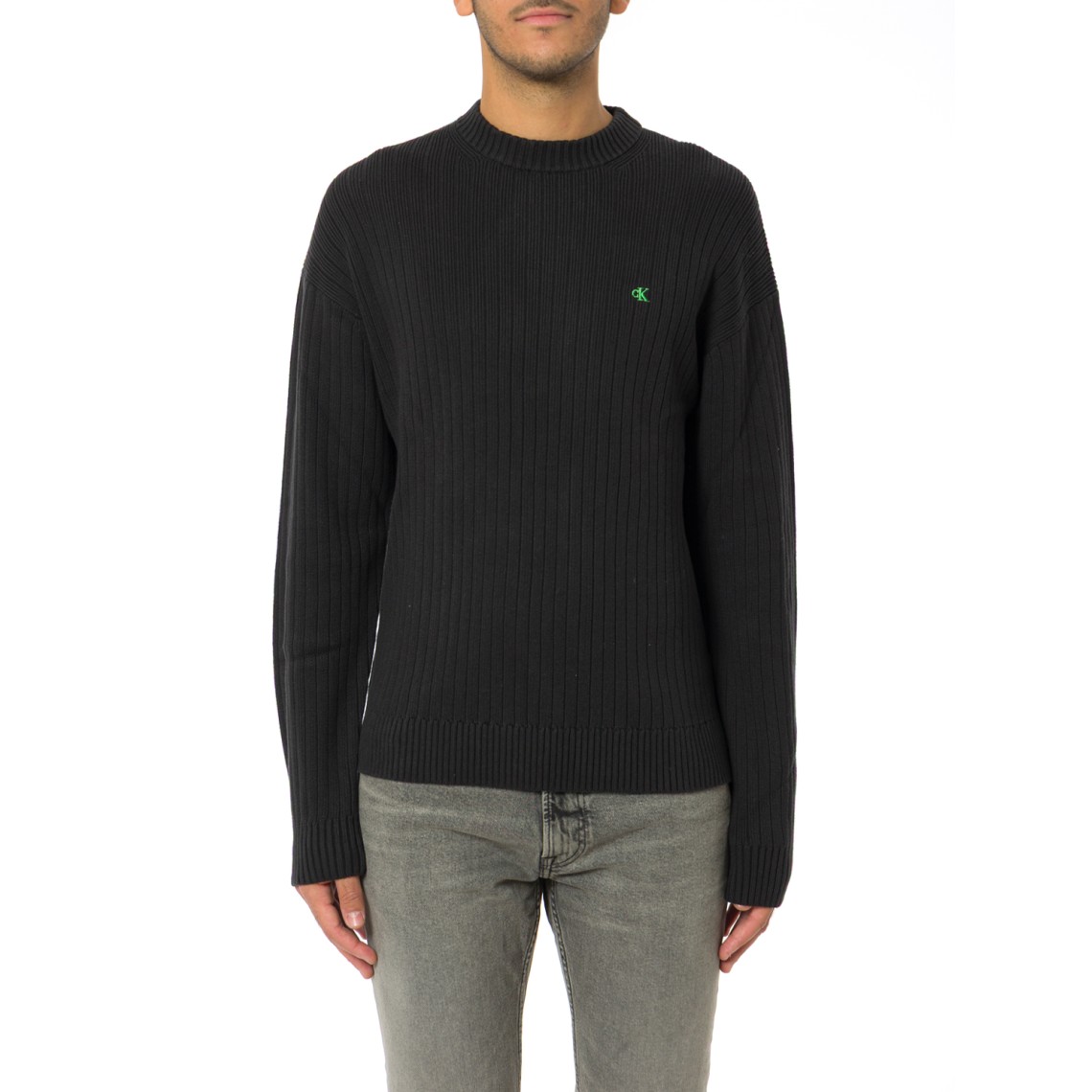 Maglione in cotone a costine Calvin Klein Jeans